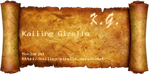 Kailing Gizella névjegykártya