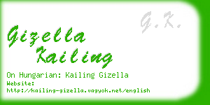 gizella kailing business card